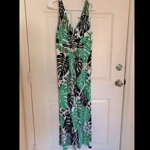 Banana Republic Women's green leaf dress